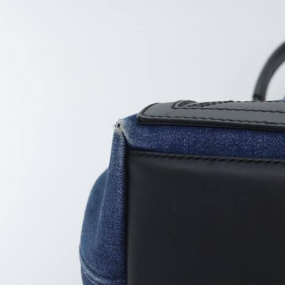 BALENCIAGA Navy Cabas S Hand Bag Denim Silver Blue 339933 Auth yk15288 - Picture 10 of 16